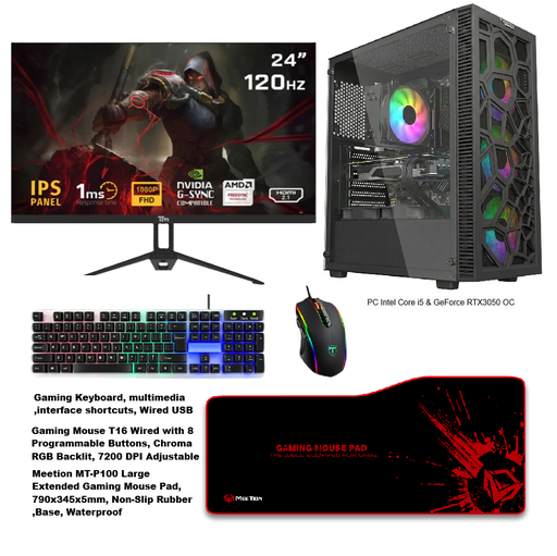 Gaming PC SETUP Intel Core i5 & RTX3050 GDDR6