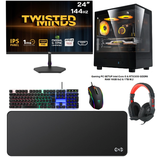Gaming PC SETUP Intel Core i5 & RTX3050 GDDR6