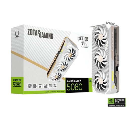 [GS2617] ZOTAC GAMING GeForce RTX 5080 SOLID OC White Edition - ZT-B50800Q-10P
