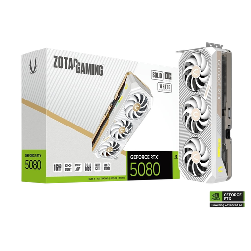 [GS2617] ZOTAC GAMING GeForce RTX 5080 SOLID OC White Edition - ZT-B50800Q-10P