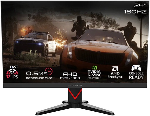 Gameon 24" 180Hz, 0.5ms, IPS, HDR400, Speakers, BLACK | Gaming Monitor GOMM24FHD180IPS