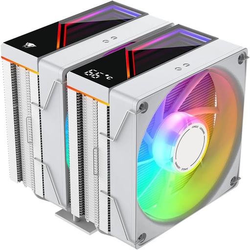 [GS2741] Jungle Leopard Air Cooler KF620 Digital White ARGB