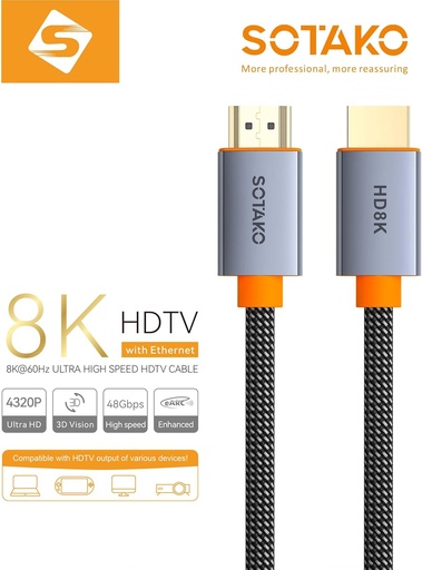 [GS2817] SOTAKO HDMI Cable 8K 2.1 / 3.0M  - HD801-3