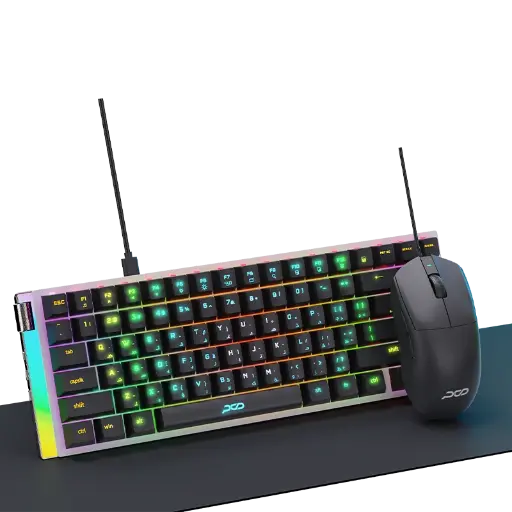 [GS2787] PCD Mechanical Gaming Combo Keyboard, Mouse & MousePad KIT RGB KM-L112BK - Black