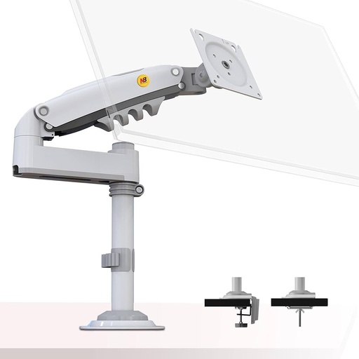 [GS2984]  NB North Bayou Monitor Desk Mount Long Arm NB H100 WHITE