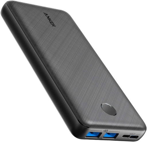 OPEM BOX - Anker 325 PowerCore 20K Power Bank, 20000mAh Battery Capacity, 2x USB-A Output Ports, 1x USB-C & 1x Micro USB, Trickle-Charging Mode, 4 LED Indicators, Black | A1268 