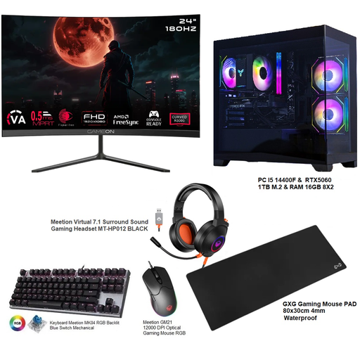Gaming Full setup PC Intel Core i5 & RTX5060 GDDR7  