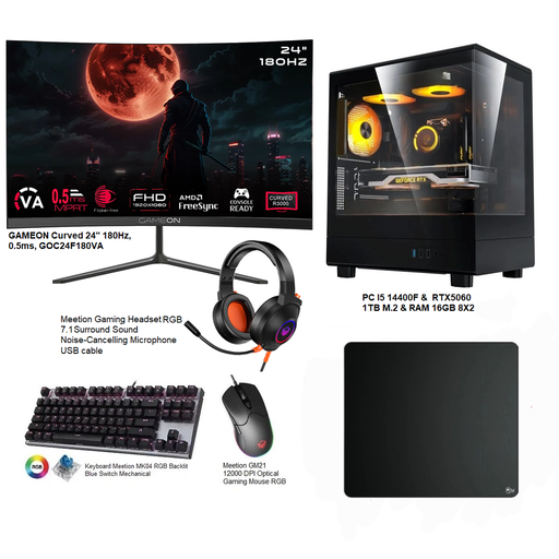 Gaming setup PC I5 14400F & RTX5060 GDDR7 & RAM DDR5 