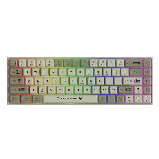 OPEN BOX - AJAZZ KEYBOARD GREY WHITE BROWN SWITCH (WIRED ONLY) 60% - AK680