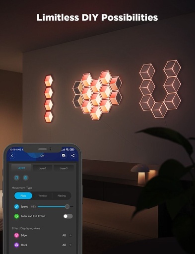 GOVEE GLIDE HEXAGON LIGHT PANELS ULTRA METEOR GREY