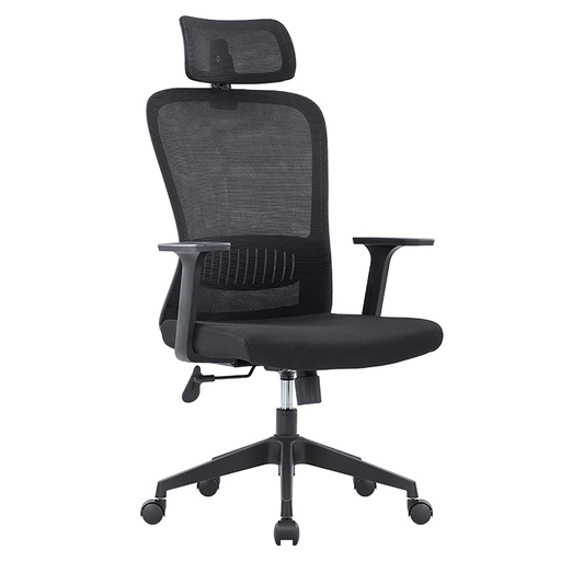 [GS2863] Comfy Office Desk Chair, High Back Mesh Computer Chair 7379 BLACK