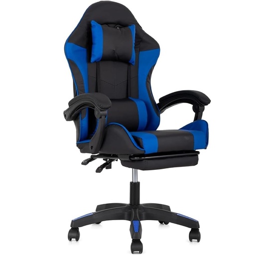 [GS2882]  Gaming Chair BLUE/BLACK with Footrest 32FR