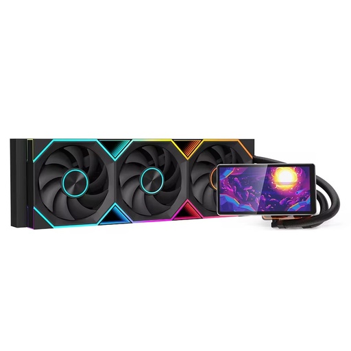 [GS2899] Jungle Leopard Liquid Cooler ProFlow 360 Black LCD 5.5 Inch