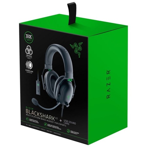 OPEN BOX Razer Blackshark V2 MultiPlatform Wired Gaming Headset + USB Sound Card