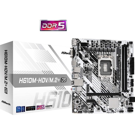 [GS2908] MB H610M-HDV/M.2+ ASROCK DDR5 WHITE Edition 