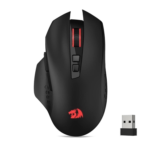 [GS2909] Redragon M656 Gainer Wireless Gaming Mouse, 4000 DPI 2.4Ghz Wireless Gamer Mouse w/ 5 DPI Levels, 7 Macro Buttons, Red LED Backlit & Pro Software/Drive Supported, for PC/Mac/Laptop