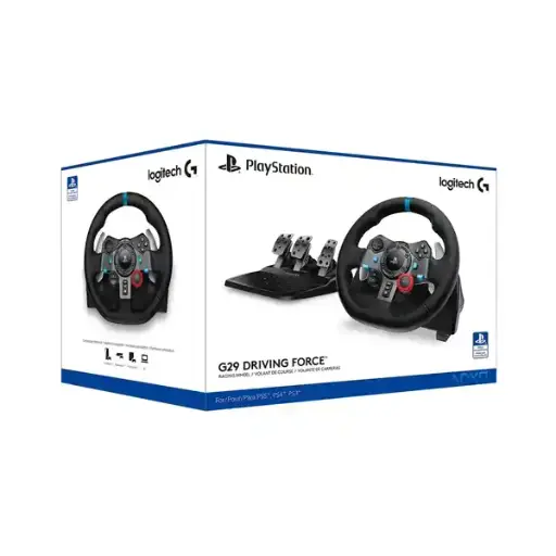 OPEN BOX Logitech G29 Driving Force Racing Wheel and Floor Pedals for PS5 Pro, PS5, PS4, PC