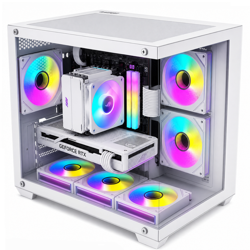 PC FULL WHITE Intel Core i5 & GeForce RTX 5060 White OC Edition 8GB GDDR7
