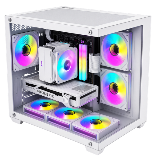 PC FULL WHITE Intel Core i5 & GeForce RTX 5060 White OC Edition 8GB GDDR7