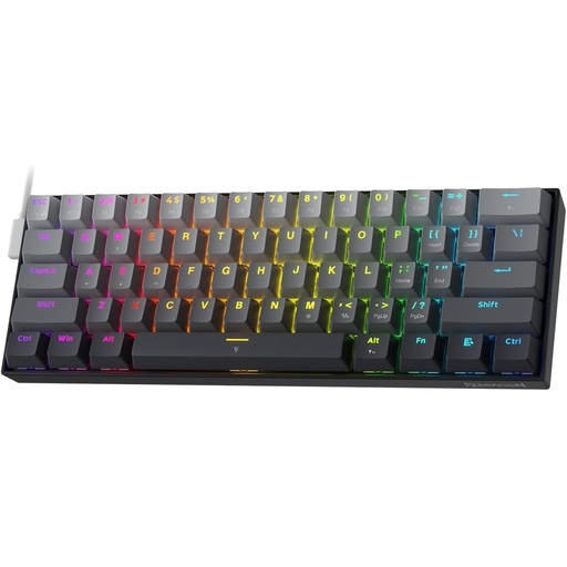 [GS2945] Redragon Magnetic switch Gaming Keyboard w/ 8k Hz Polling Rate(0.1ms) 60% Rapid Trigger Wired  K617GGB-RGB-M