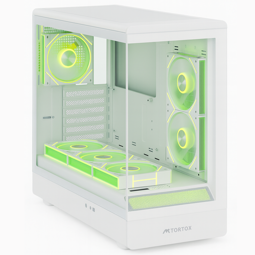 [GS2969] CASE TORTOX VETRA 6 FANS RGB WHITE