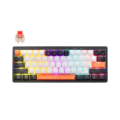 GAMEON AEROX Series GOMK160-RS 60% RGB Mechanical Wired Gaming Keyboard, Red Switch - English/Arabic