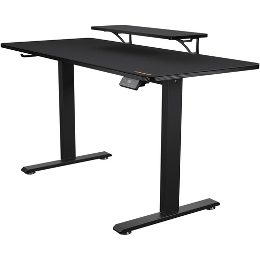 [GS3000] Cougar E-STAR 140 Gaming Desk, Full Desk Mouse Pad, Removable Monitor Stand, Shields for Transmission Shaft & Motor, Cable Tray for Easy Management, Headset Hook, Black | 3MSTA3WB.0001