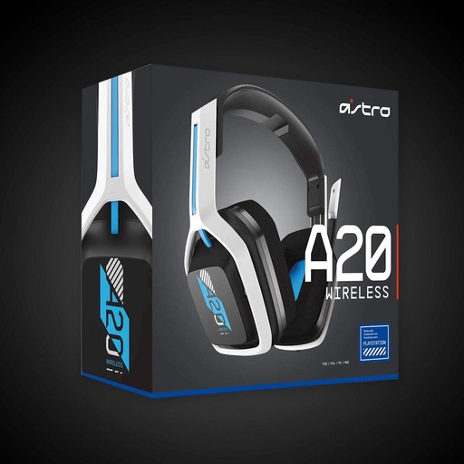 OPEN BOX - ASTRO A20 GEN 2 GAMING HEADSET WIRELESS - PC & PS4 , PS - WHITE / BLUE