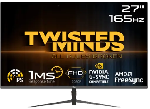 USED Monitor Twisted Minds FHD 27'', 165Hz, 1MS, HDMI 2.0 Gaming Monitor TM27DFI