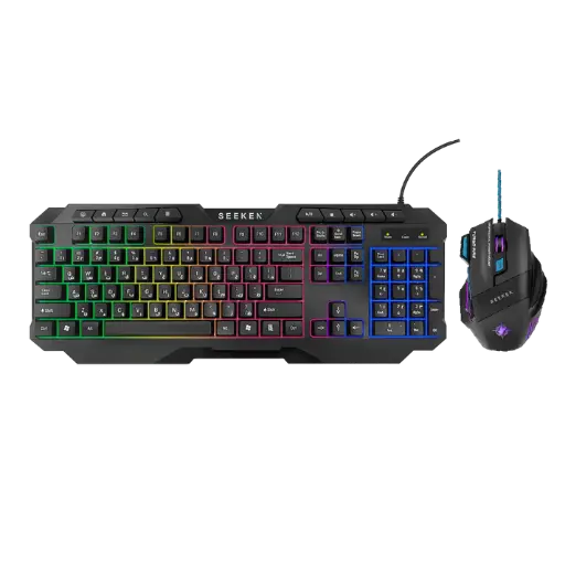 SEEKEN COMBO KEYBOARD AND MOUSE RGB - AR/EN
