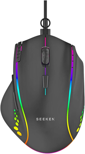 SEEKEN Dominator RGB Gaming Mouse, 7200 DPI  Black | SD-GM 