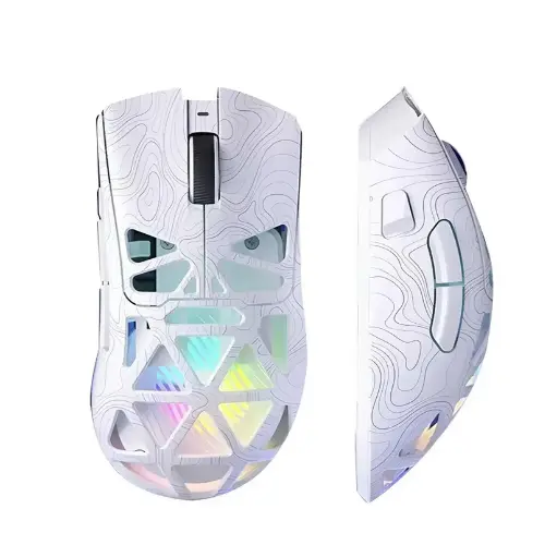 MOUSE AULA SC620 Wireless Gaming Mouse - WHITE CONTOUR , 2.4G/USB-C/BT, Adjustable 12,000 DPI & 1000 Polling Rate, PAW3311 Sensor