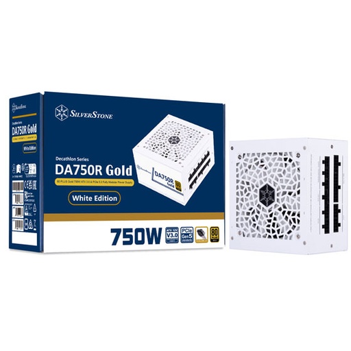 SilverStone DA750R 750W 80 PLUS Gold Fully Modular Power Supply - White | SST-DA750R-GMA-WWW
