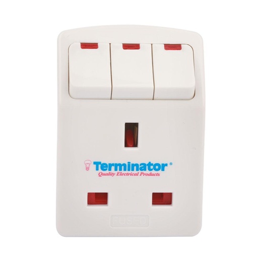 Terminator TMA33S 3-Way Multi Adaptor 2500W