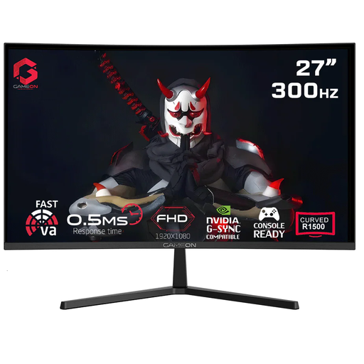 GAMEON 27'' 300Hz, 0.5Ms, Curved R1500 GOC27F300 Gaming Monitor