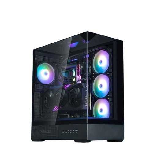 Zalman P40 Prism BLACK  ATX Case BLACK - 120mm ARGB Fanx1