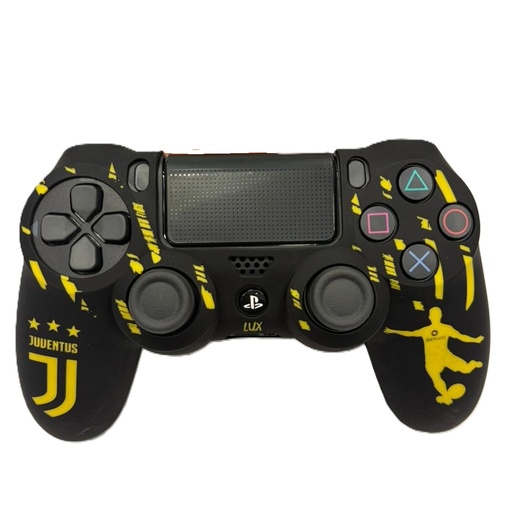 PS4 Controller Skin Football Theme Silicone Protective Skin Case Cover for PS4 Juventus - Black 