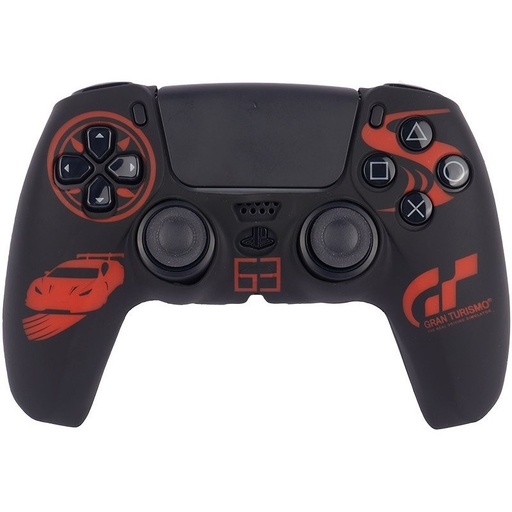 PS4 Controller Skin Theme Silicone Protective Skin Case Cover for PS5 car-Red 