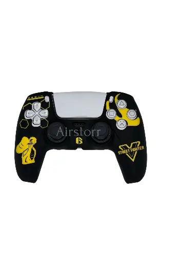 PS4 Controller Skin Theme Silicone Protective Skin Case Cover for PS5 yellow - black