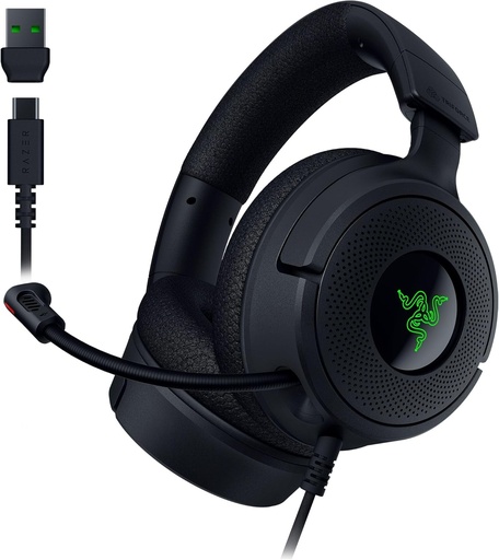 OPEN BOX - RAZER KRAKEN V4 WIRED GAMING HEADSET TUPE C & TUPE A CABLE / BLACK 