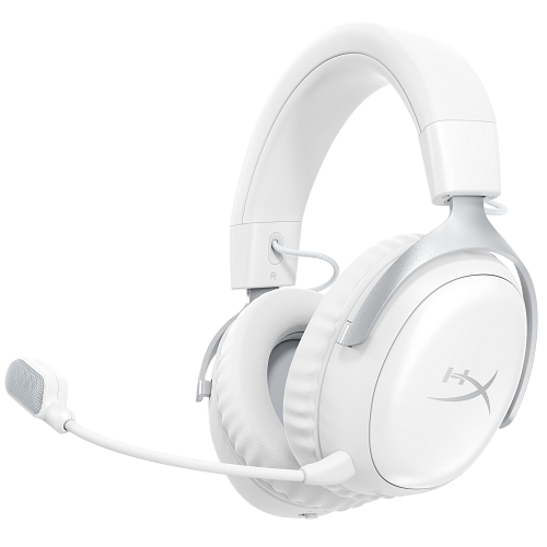 HyperX Cloud III S Wireless WHITE Gaming Headset for Multi-Platform, 2.4GHz, Bluetooth, Battery Life up to 120 Hours 2.4GHz