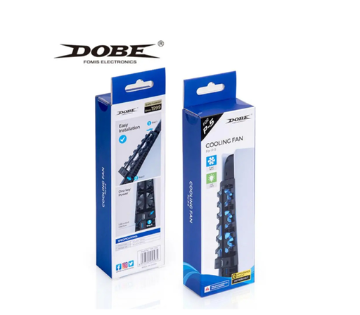 DOBE COOLING FAN FOR PLAYSTATION 5 -  VERTICAL STAND - WITH 3 SILENT FANS - BLACK BLUE / TP5-1523E