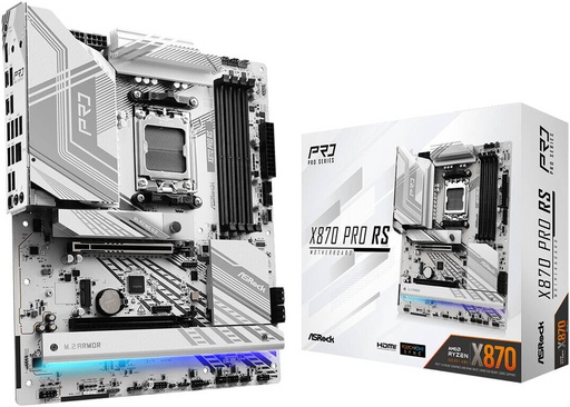 ASRock X870 Pro RS AM5 ATX Motherboard WHITE
