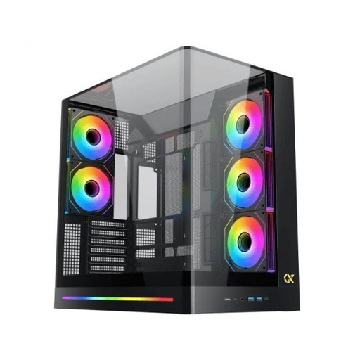 XIGMATEK Pano II Black E-ATX Case BLACK with 8 FANS RGB (EN48418)