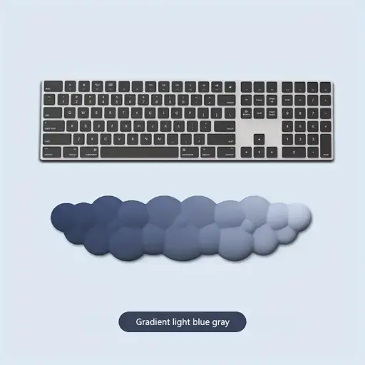 Cloud keyboard wrist rest in gradient gray 