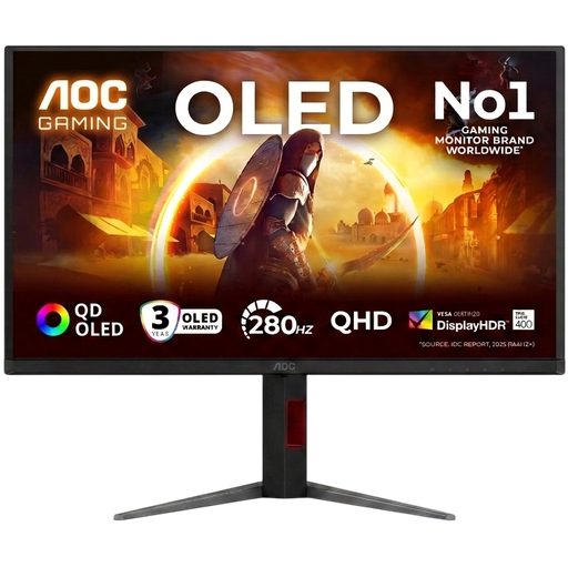 AOC 27" QD OLED QHD 280Hz 0.03ms Built-in speakers Gaming Monitor - Q27G4ZD