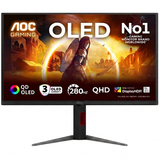 AOC 27" QD OLED QHD 280Hz 0.03ms Built-in speakers Gaming Monitor - Q27G4ZD