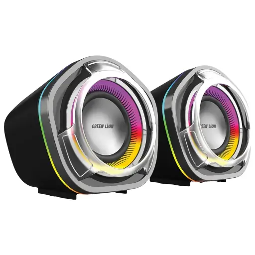 Green Lion Clario Gaming Speakers - Black {GNCLGAMSPBK} 