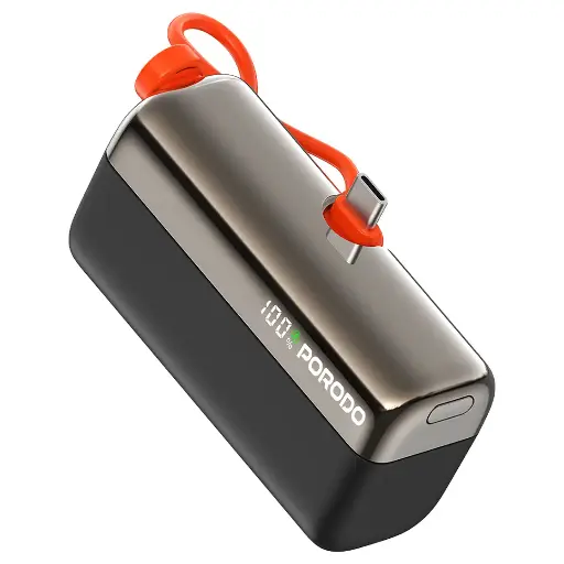 Porodo Pocket Volt 10000mAh Power Bank-black-PDPBFCH090BK
