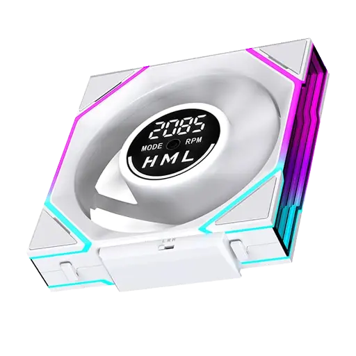 Jungle Leopard Interstellar V4 Digital Display single White-Reverse fan case digital